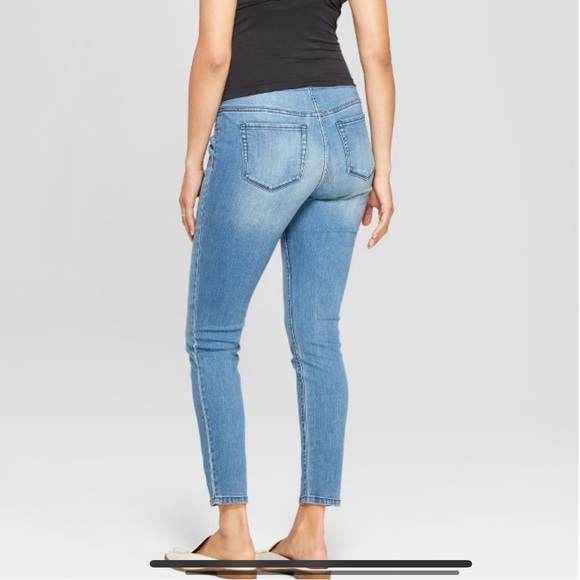 New! Isabel over belly maternity jeggings - Picture 2 of 6